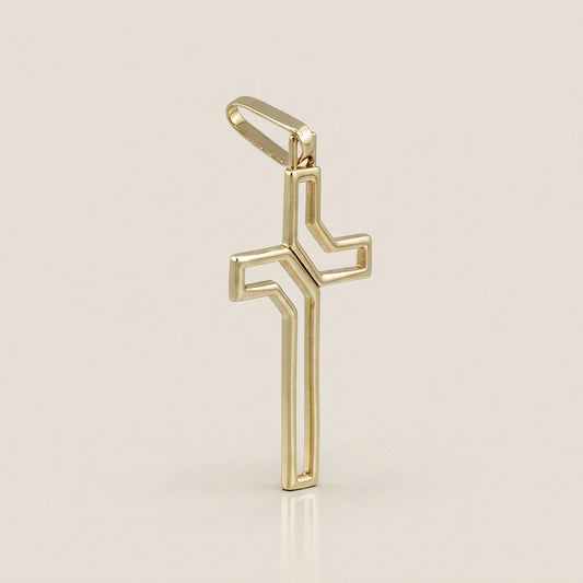 Dije Cruz en Oro Amarillo de 14K