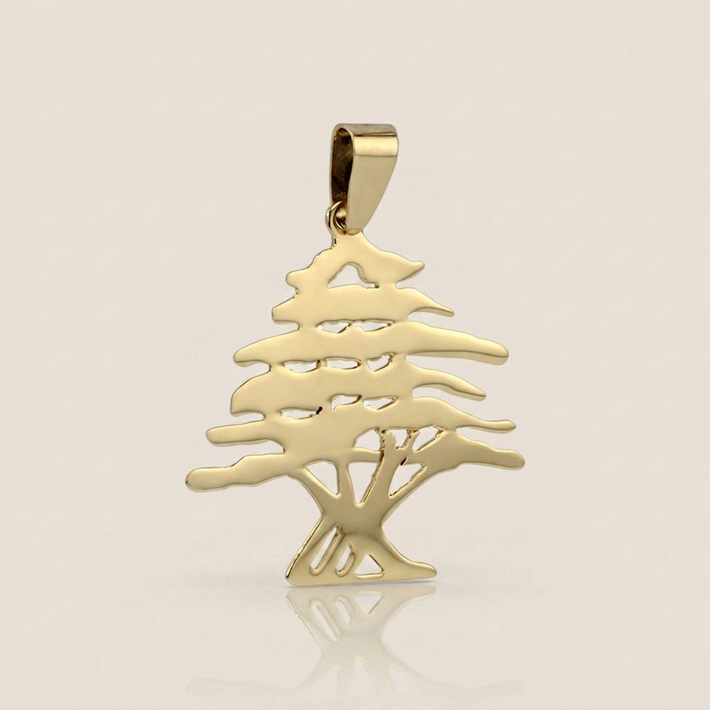 Dije Cedro Líbano en Oro Amarillo de 14K