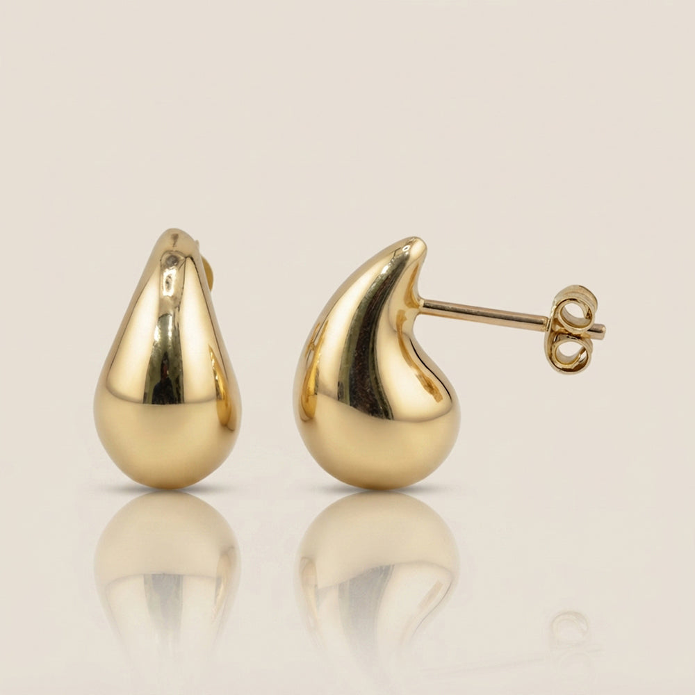 Aretes Gota en Oro Amarillo de 14K