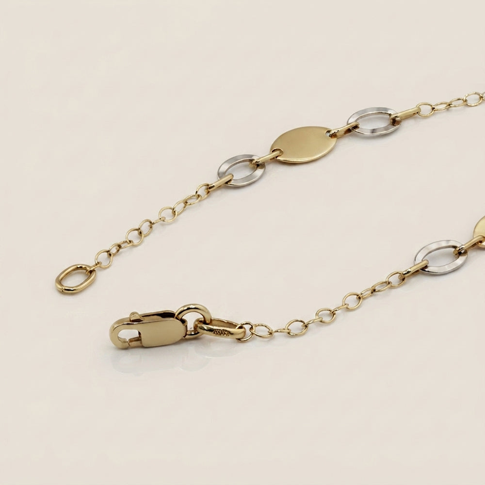 Pulsera Delgada Marquis en Oro Amarillo de 14K