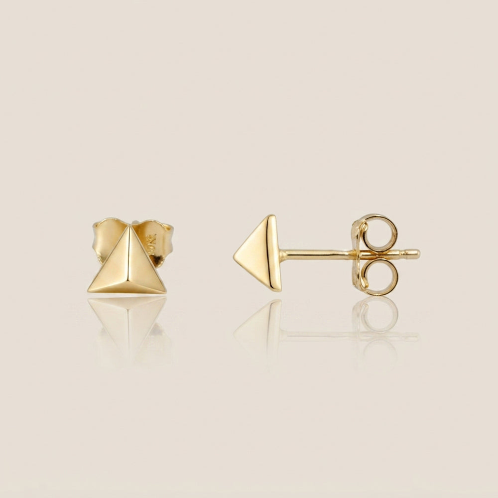 Aretes Pirámide en Oro Amarillo de 10K