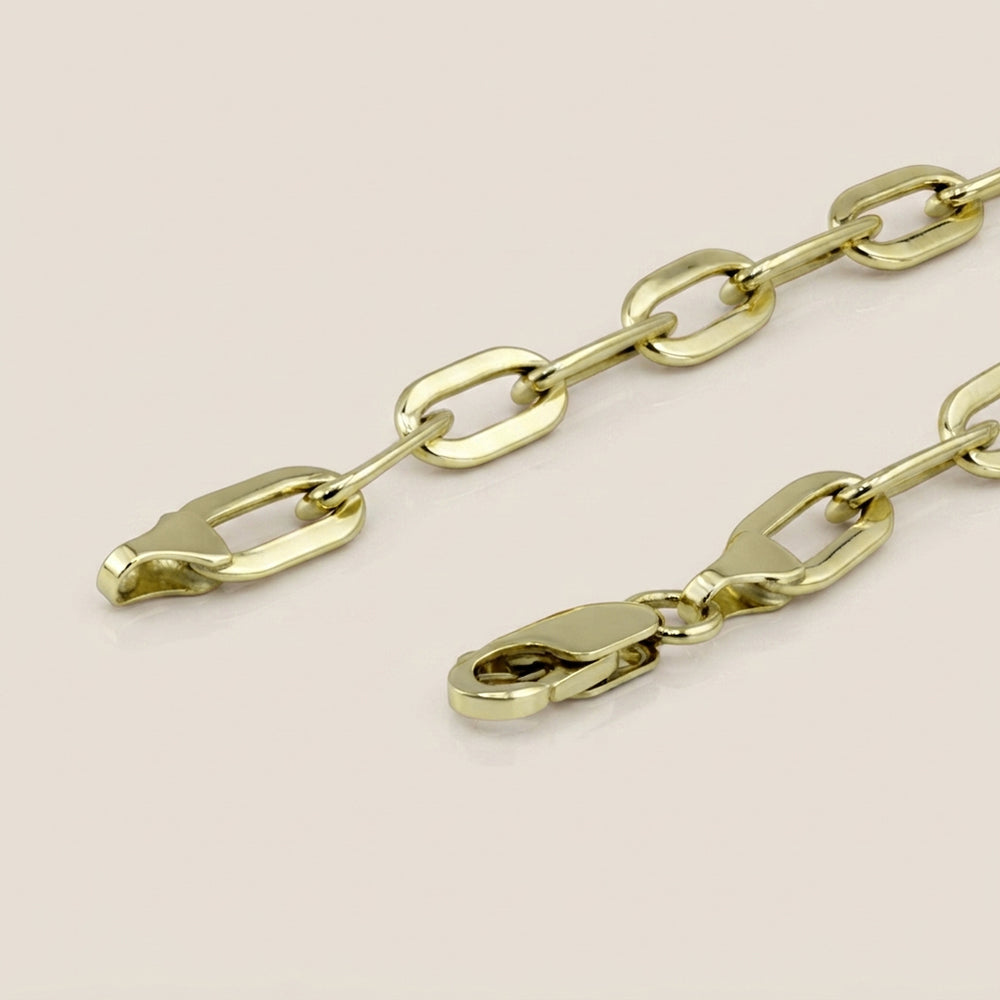 Pulsera Ovales de Oro Amarillo de 10K
