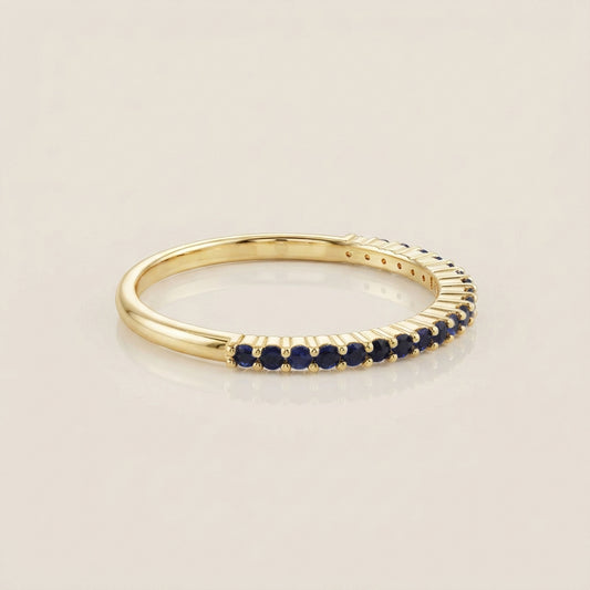 Churumbela Andrea con Zafiros en Oro Amarillo de 14K