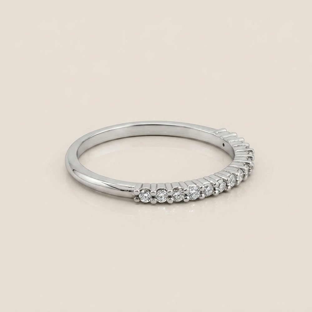 Churumbela Andrea con Diamantes en Oro Blanco de 14K