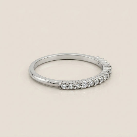 Churumbela Andrea con Diamantes en Oro Blanco de 14K