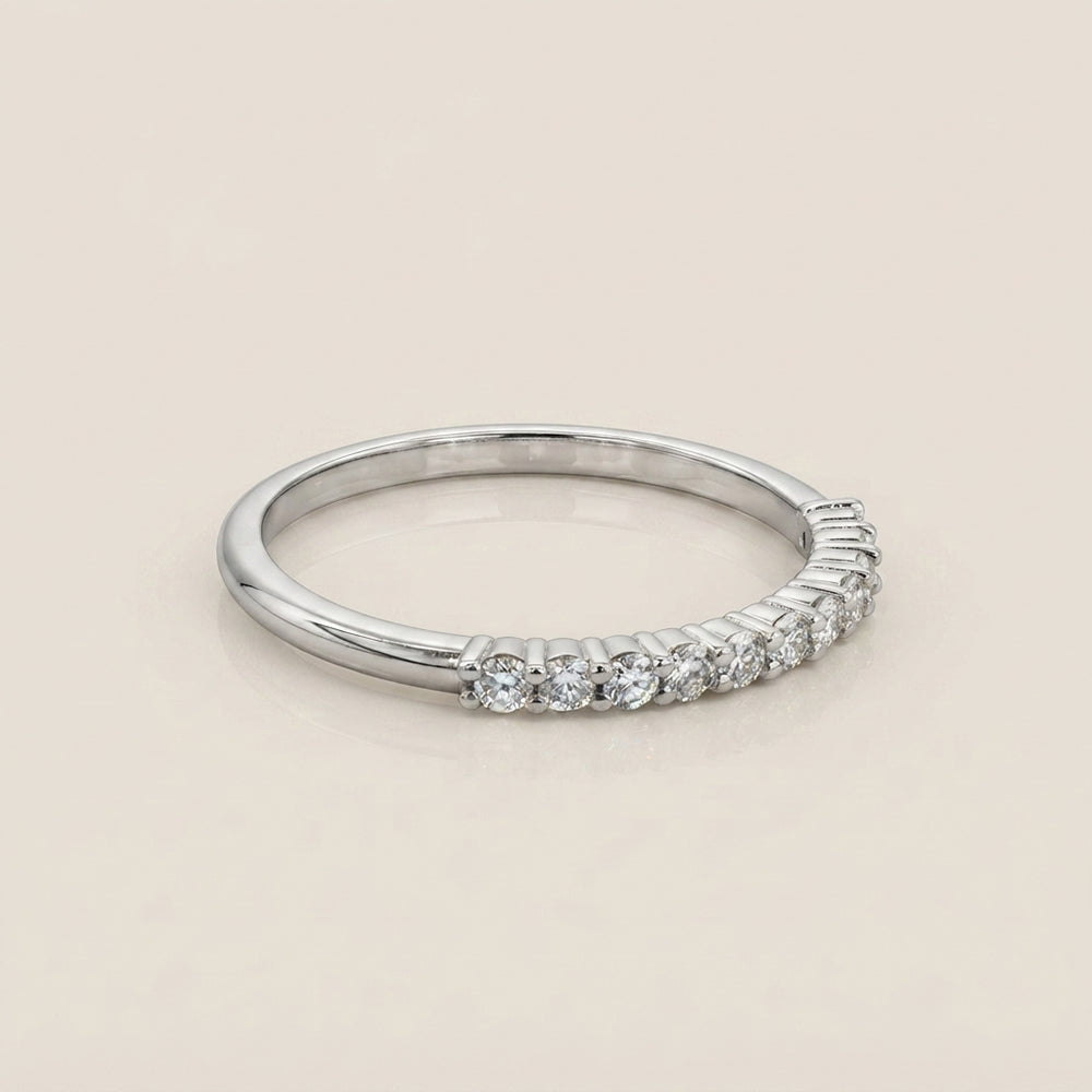 Churumbela Andrea con Diamantes en Oro Blanco de 14K