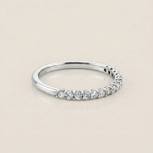 Churumbela Domo con Diamantes en Oro Blanco de 14K
