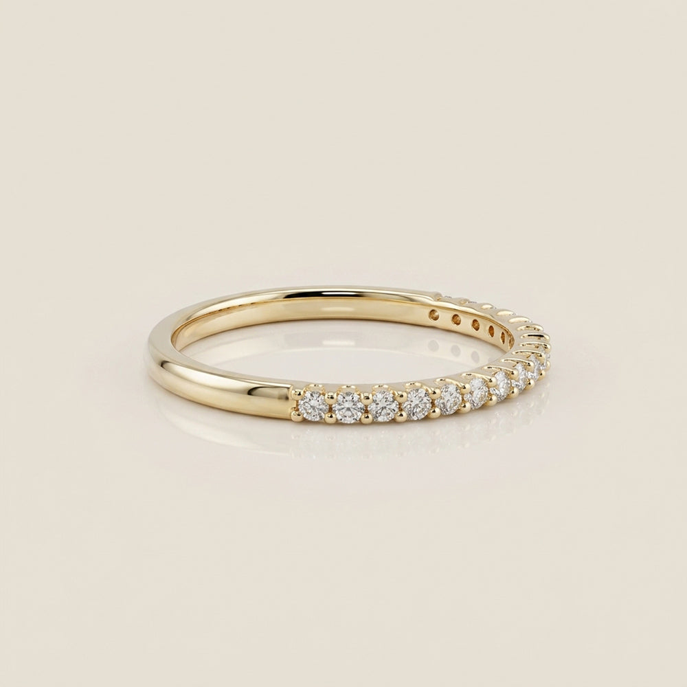 Churumbela Domo con Diamantes en Oro Amarillo de 14K
