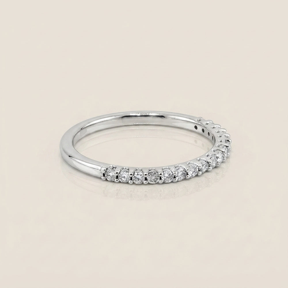 Churumbela Domo con Diamantes en Oro Blanco de 14K