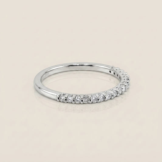 Churumbela Domo con Diamantes en Oro Blanco de 14K