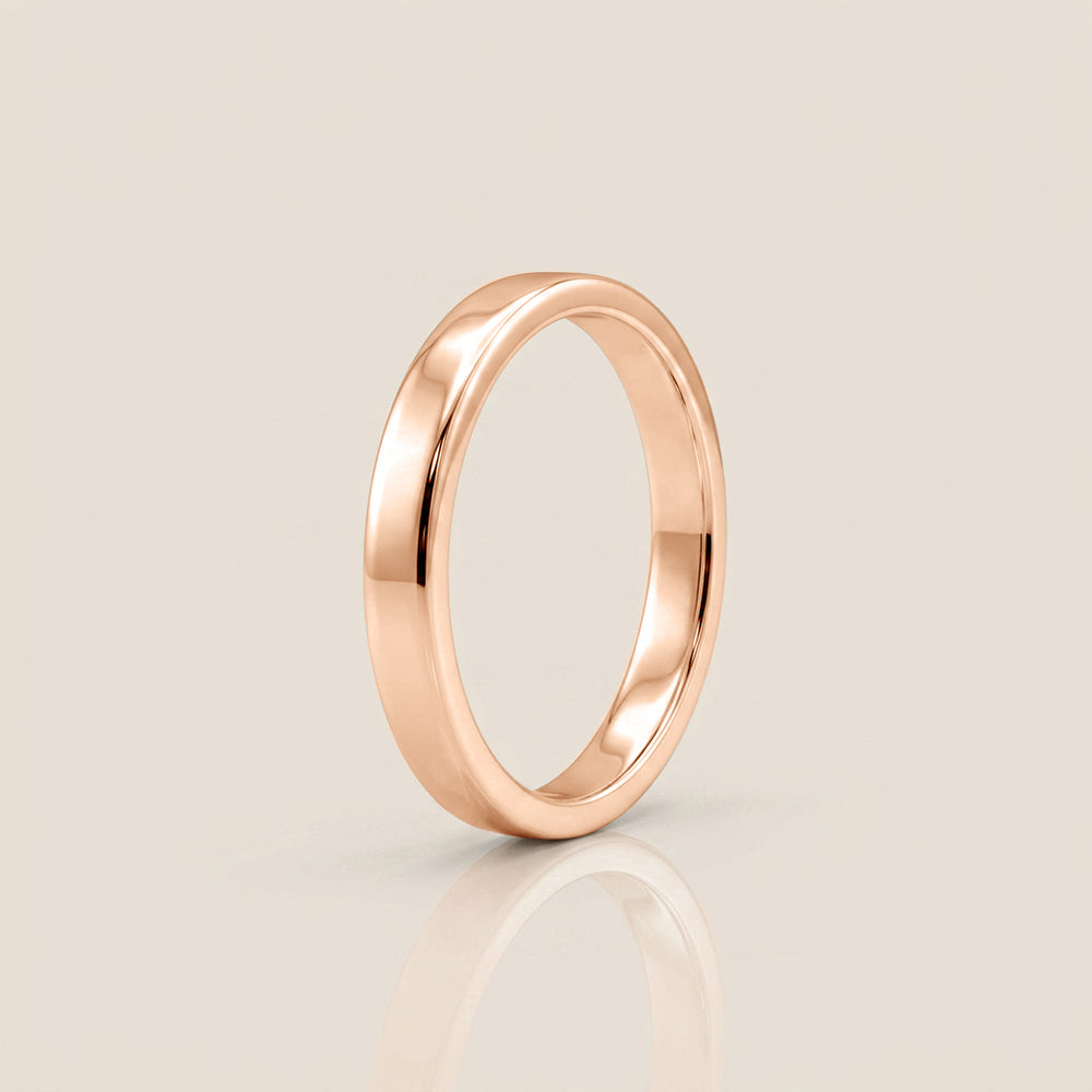 Argolla Individual Plana 3 mm en Oro de 18K