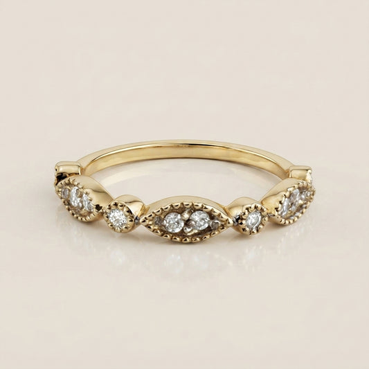Churumbela Estilo Vintage en Oro Amarillo de 14K