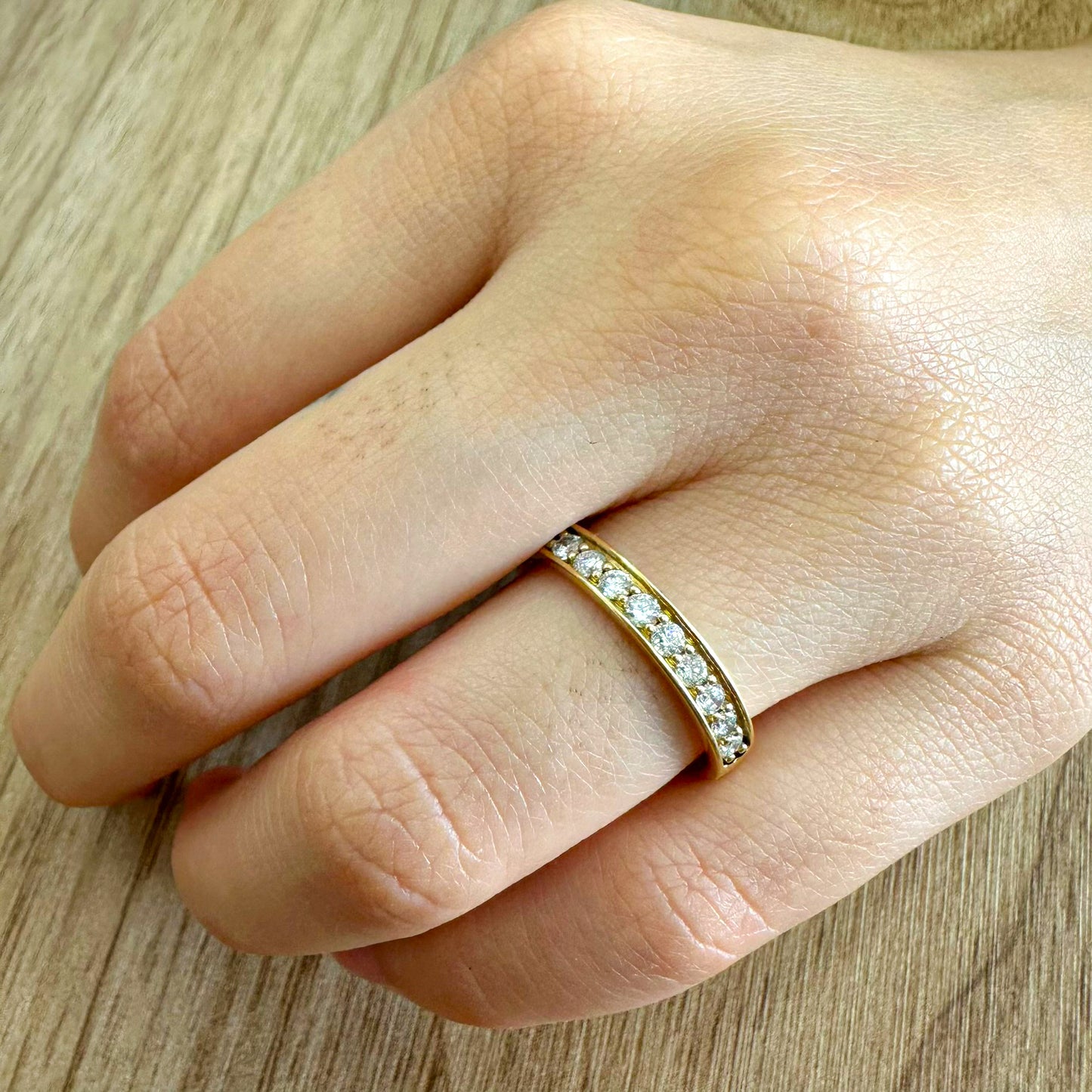 Churumbela de Diamantes de 2.20MM en Oro Amarillo de 14K