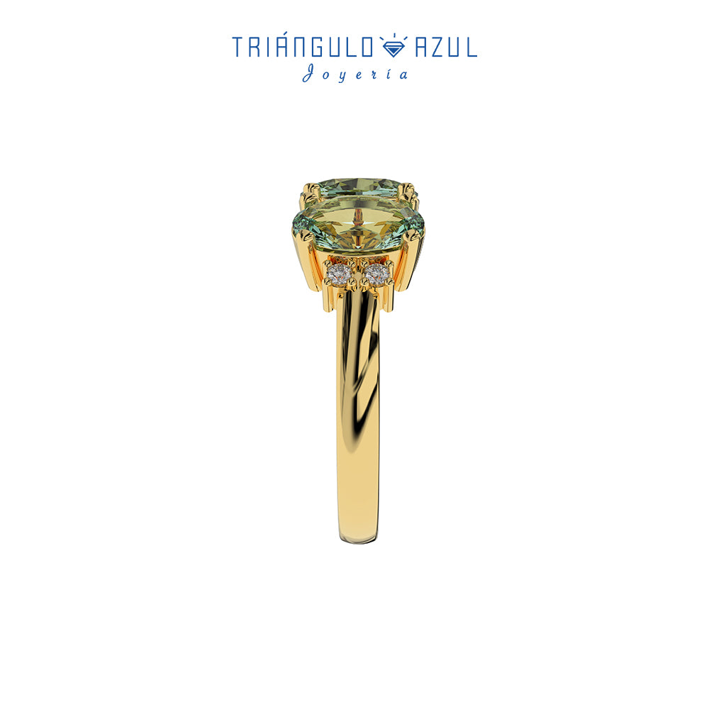 Churumbela Amelia de Citrina Limón con 2.43 CTS Total + Diamantes con 0.08 CTS Total en Oro Amarillo de 14K