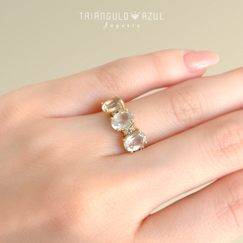 Churumbela Amelia de Citrina Limón con 2.43 CTS Total + Diamantes con 0.08 CTS Total en Oro Amarillo de 14K