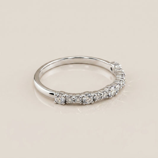 Churumbela Splitprongs de Diamantes en Oro Blanco de 14K