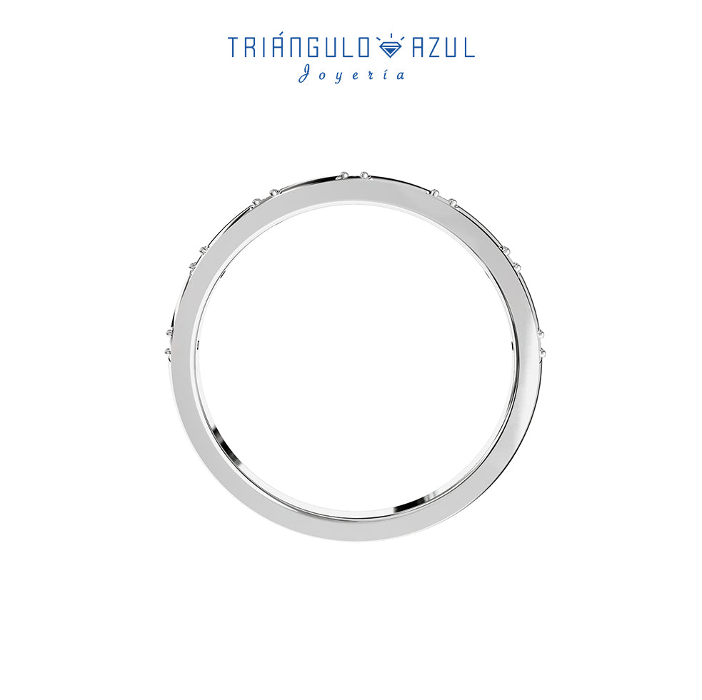 Churumbela de Diamantes 0.04CTS en Oro Blanco de 14K
