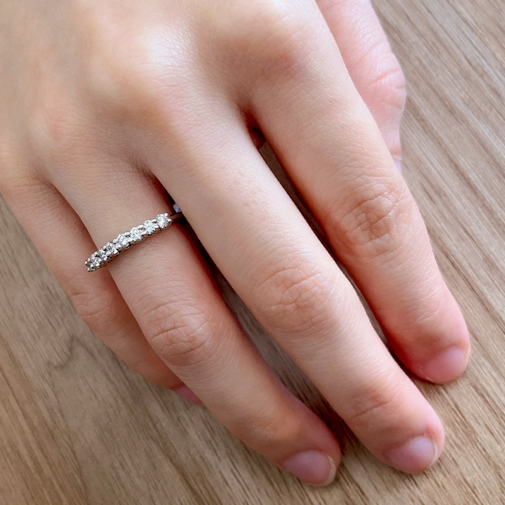 Churumbela de Diamantes 0.52CTS en Oro Blanco de 14K