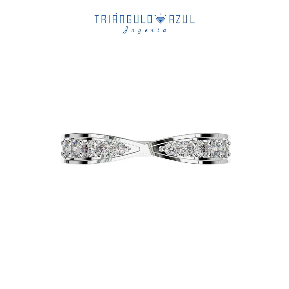 Churumbela Fit de Diamantes con 0.34 CTS en Oro Blanco de 14K
