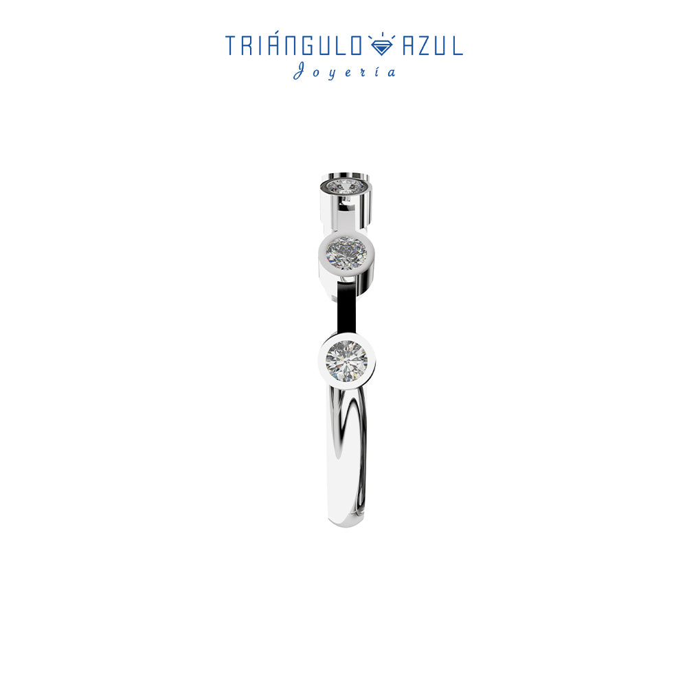 Churumbela de Diamantes con 0.23 CTS Total en Oro Blanco de 14K