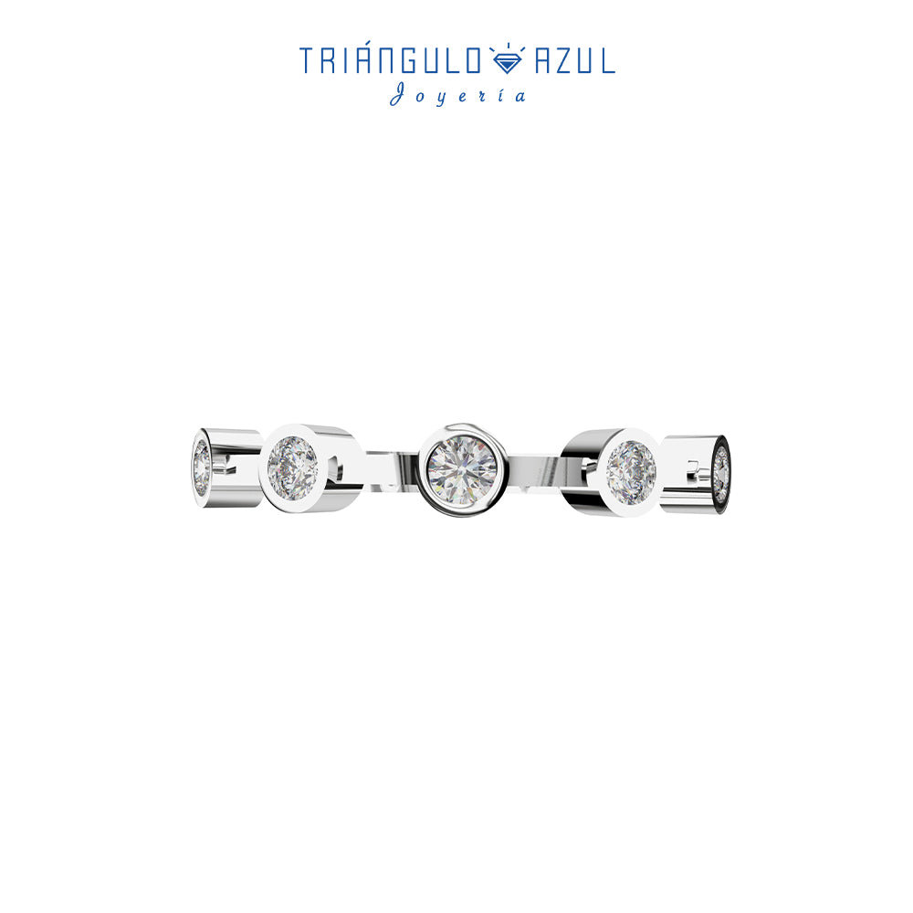 Churumbela de Diamantes con 0.23 CTS Total en Oro Blanco de 14K