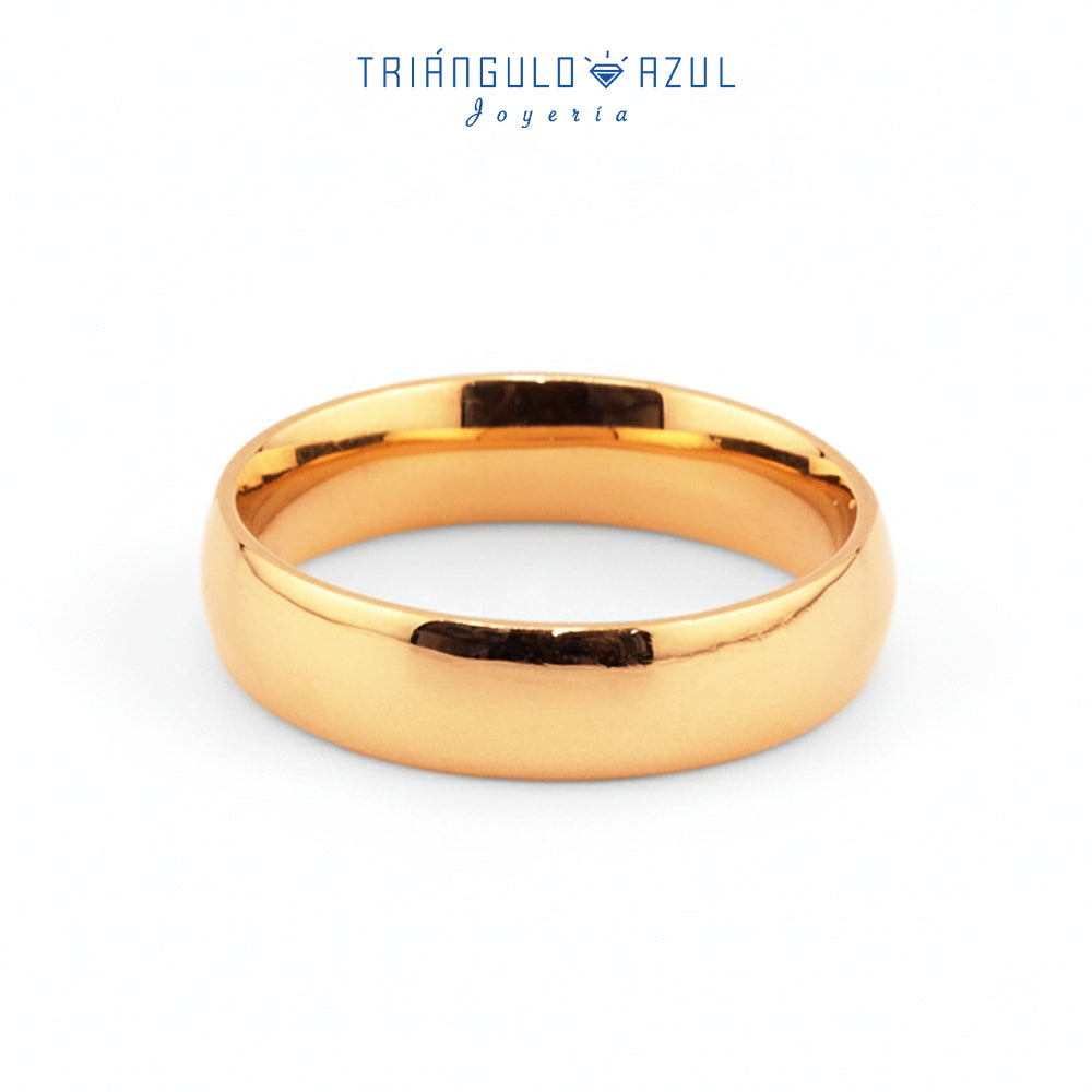 Argolla Media Caña 5.00mm en Oro Amarillo de 14K