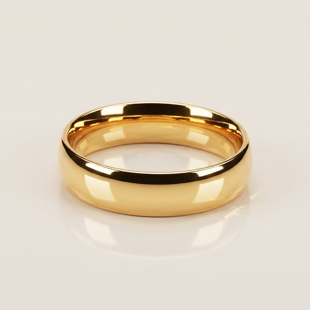 Argolla Media Caña en Oro Amarillo de 14K