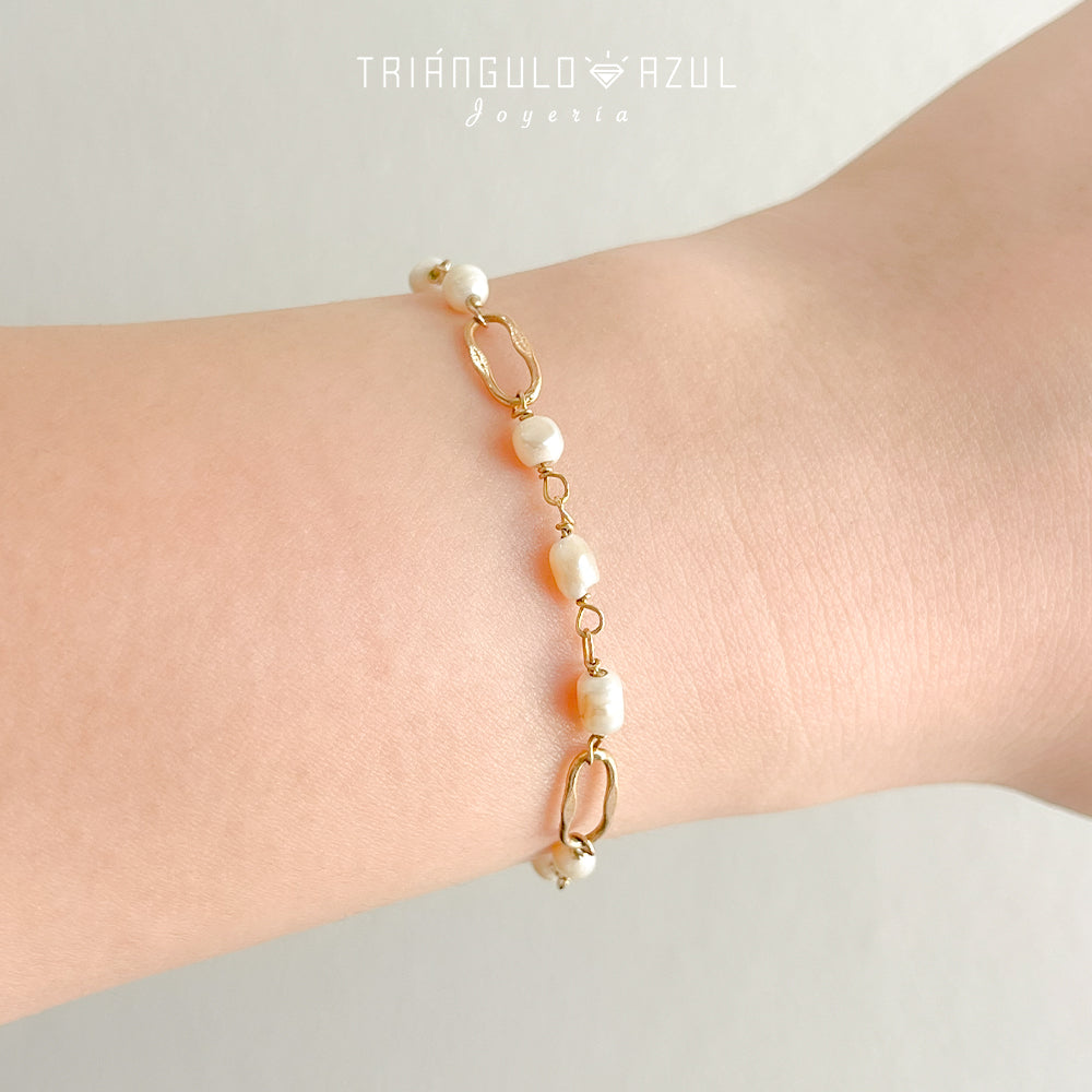 Pulsera de Perlas en Oro Amarillo de 10K