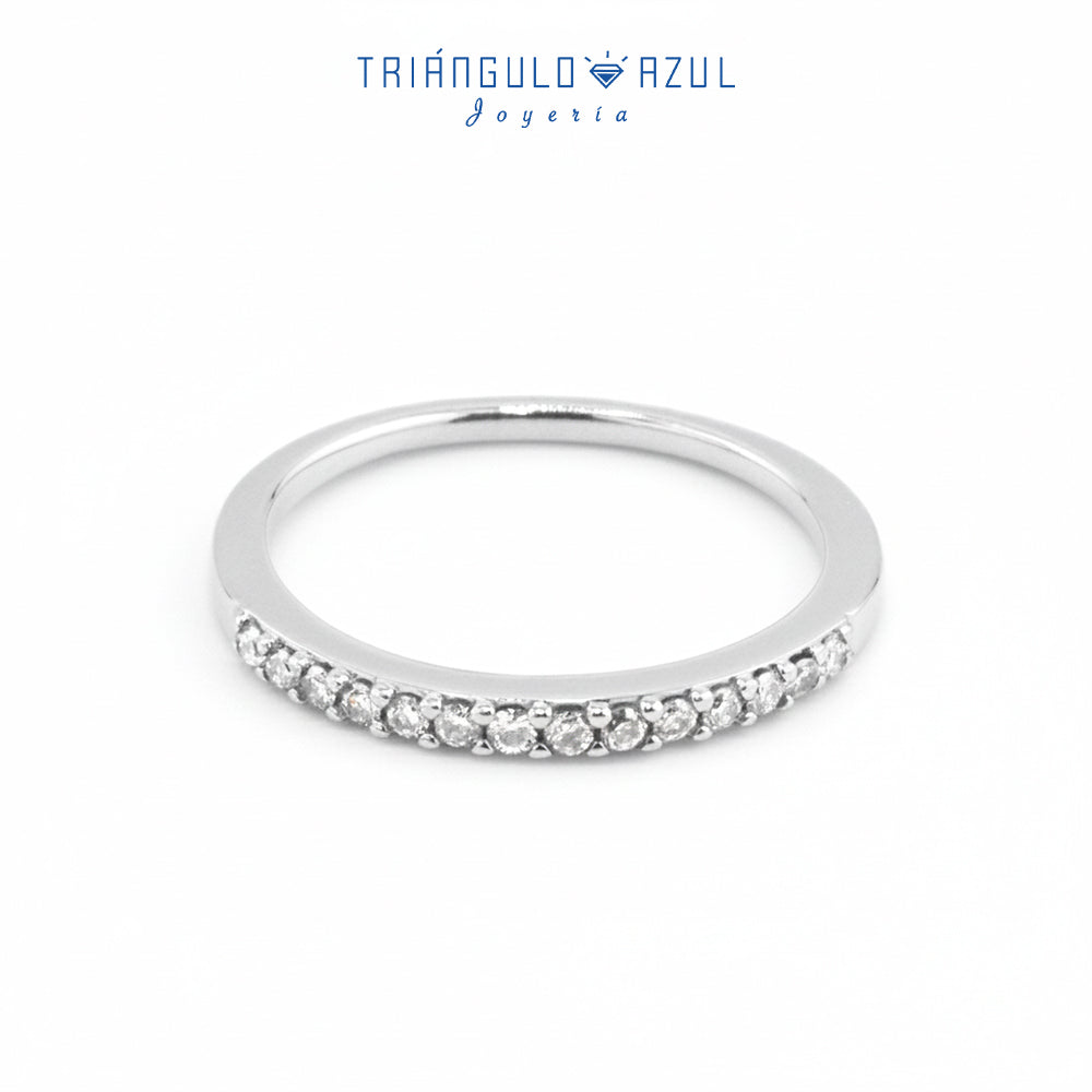 Churumbela Sencilla de Diamantes con 0.14 CTS Total en Oro Blanco de 14K