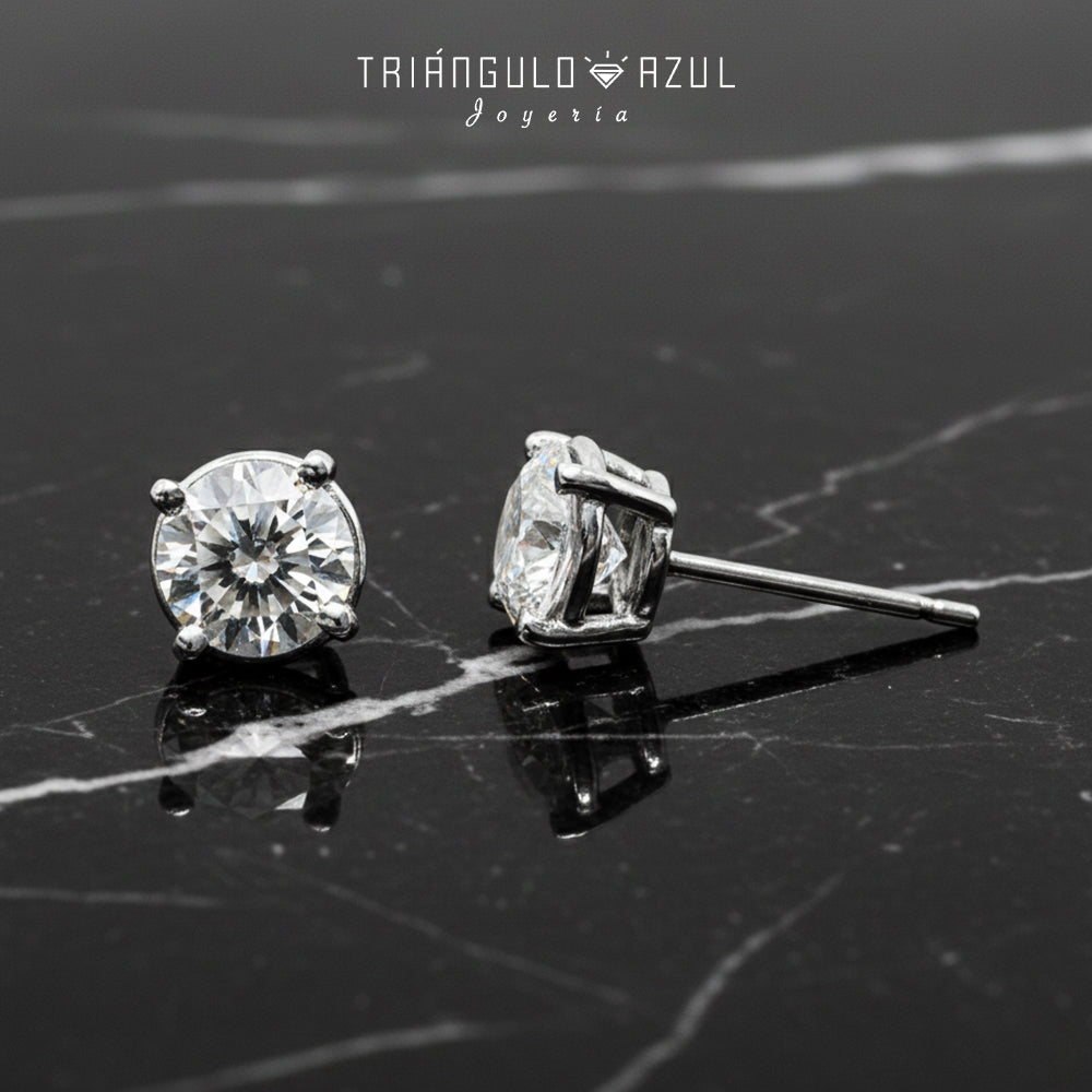 Broqueles de Diamantes con 1.42 CTS Total H VS2 en Oro Blanco de 14K