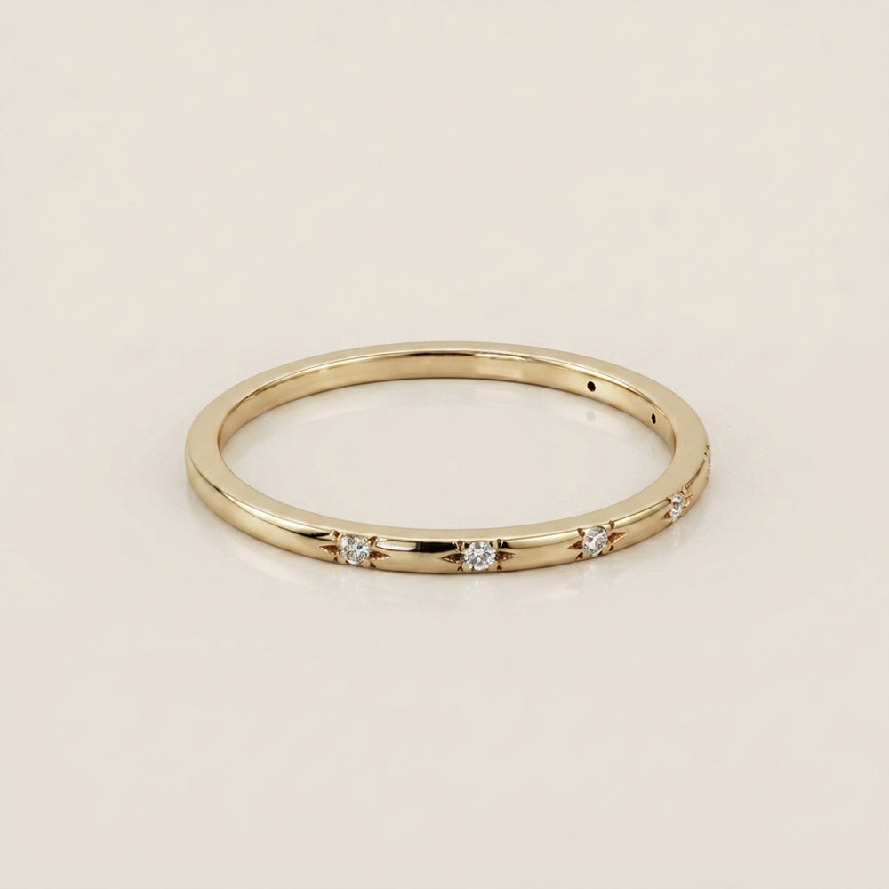 Churumbela con Diamantes en Oro Amarillo de 14K