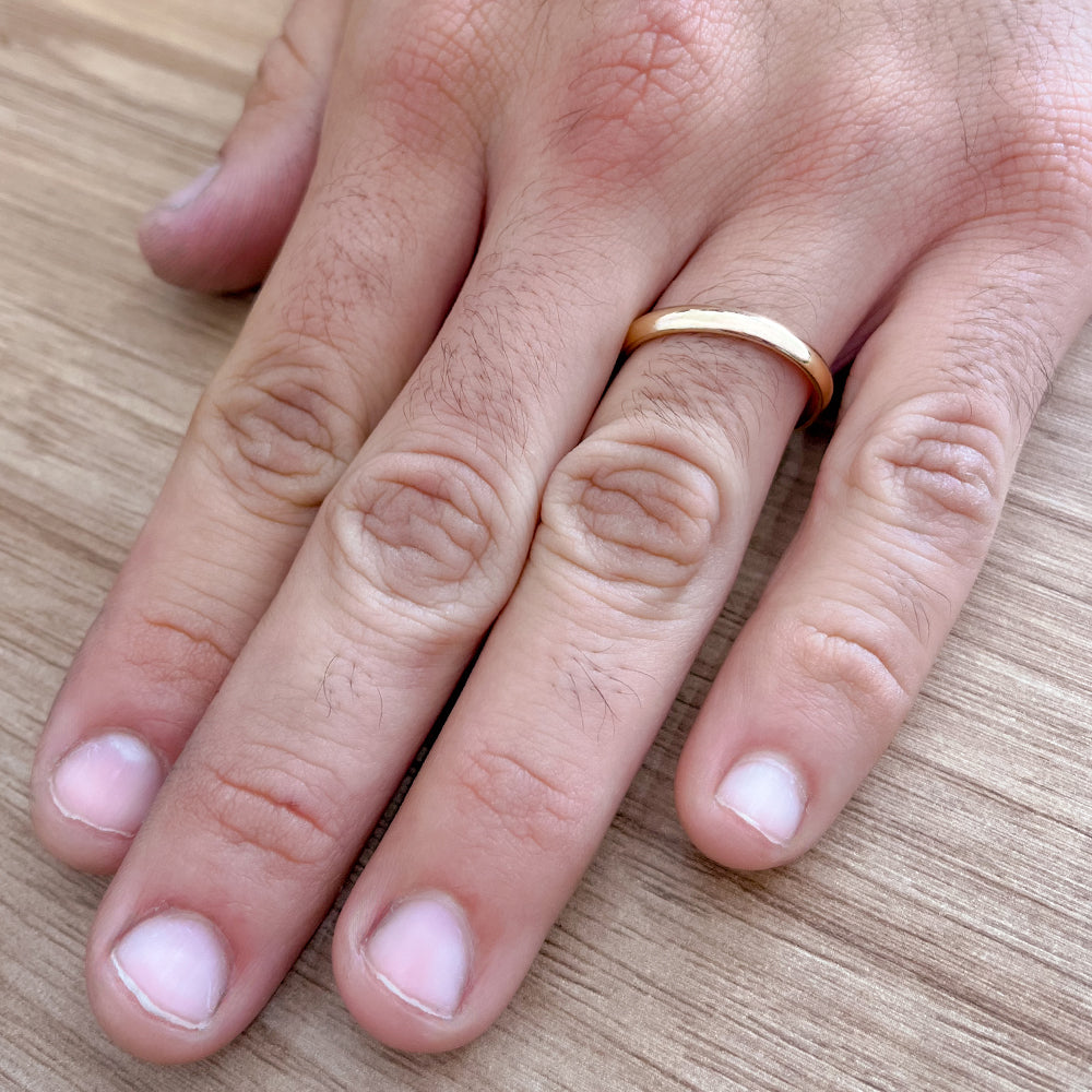 Argolla Media Caña 3.15 mm en Oro Amarillo de 14K