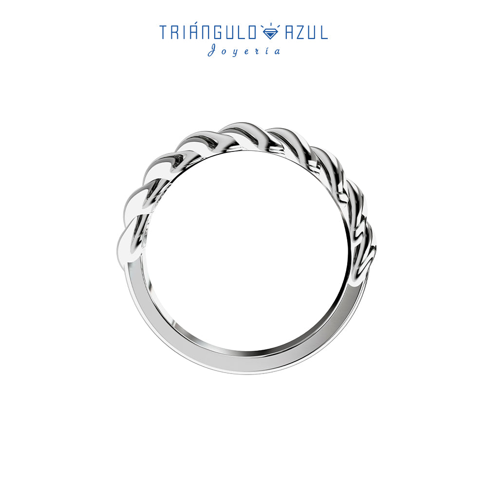 Anillo Brioche en Oro Blanco de 14K