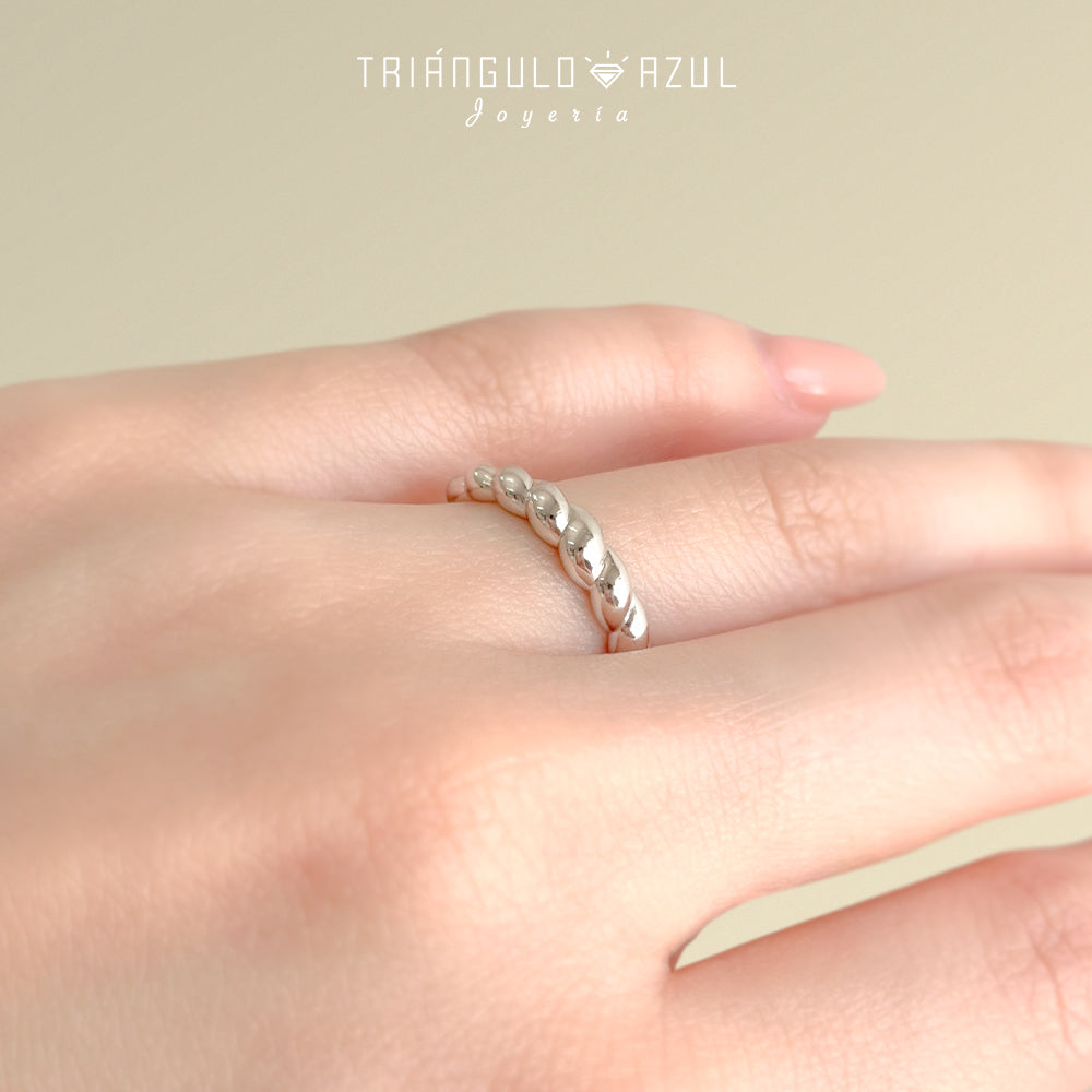 Anillo Brioche en Oro Blanco de 14K