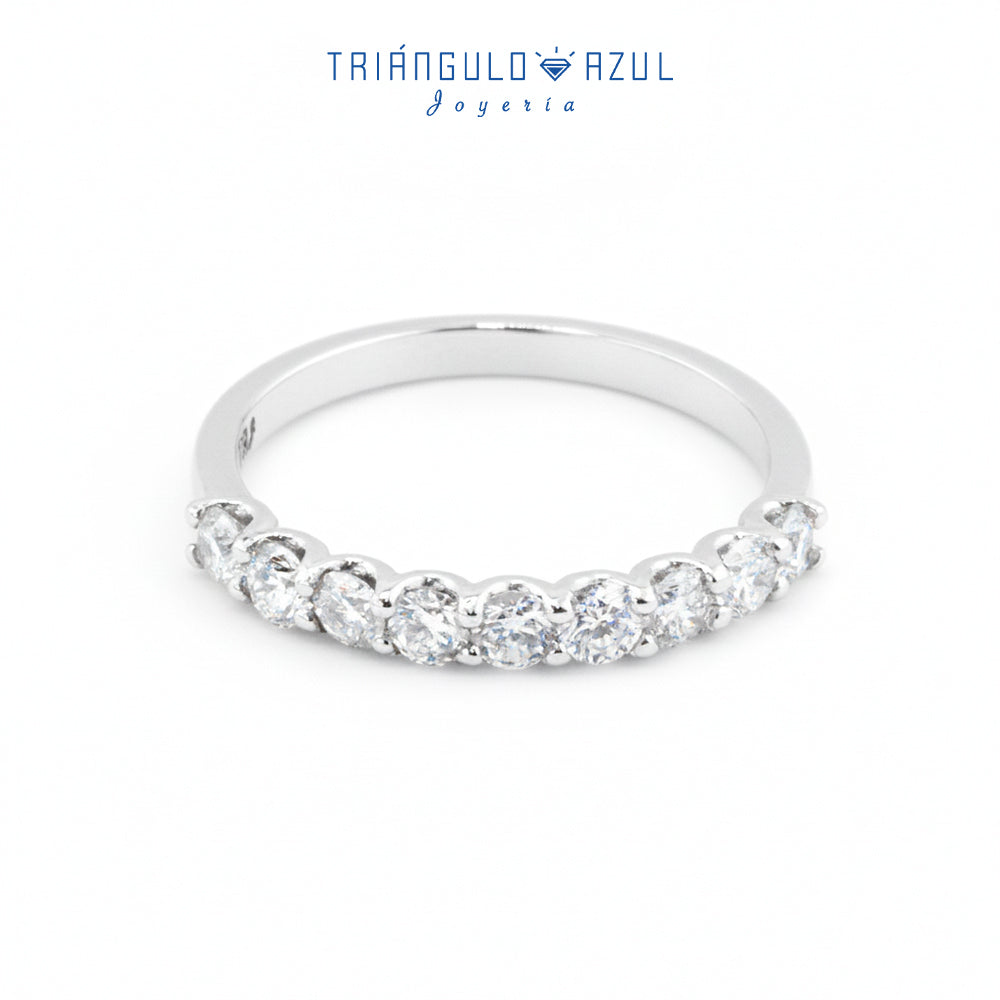 Churumbela Tipo U de Diamantes con 0.73CTS Total en Oro Blanco de 14K