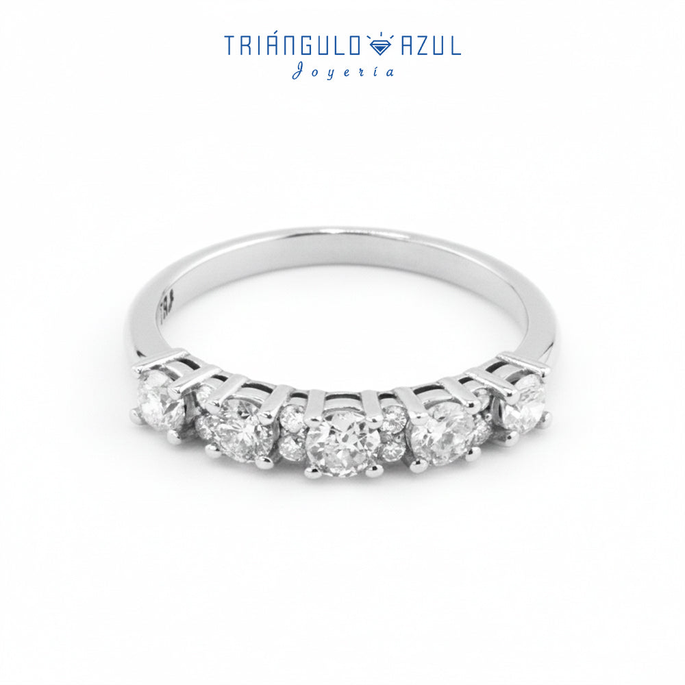 Churumbela Isabel de Diamantes con 0.60 CTS Total en Oro Blanco de 14K