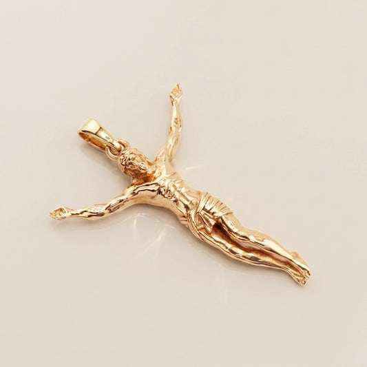 Dije Cristo Olímpico en Oro Amarillo de 18K