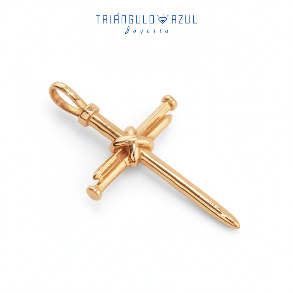 Dije Cruz Pico en Oro Amarillo de 14K