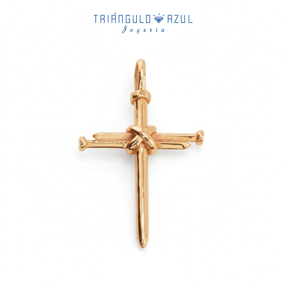 Dije Cruz Pico en Oro Amarillo de 14K