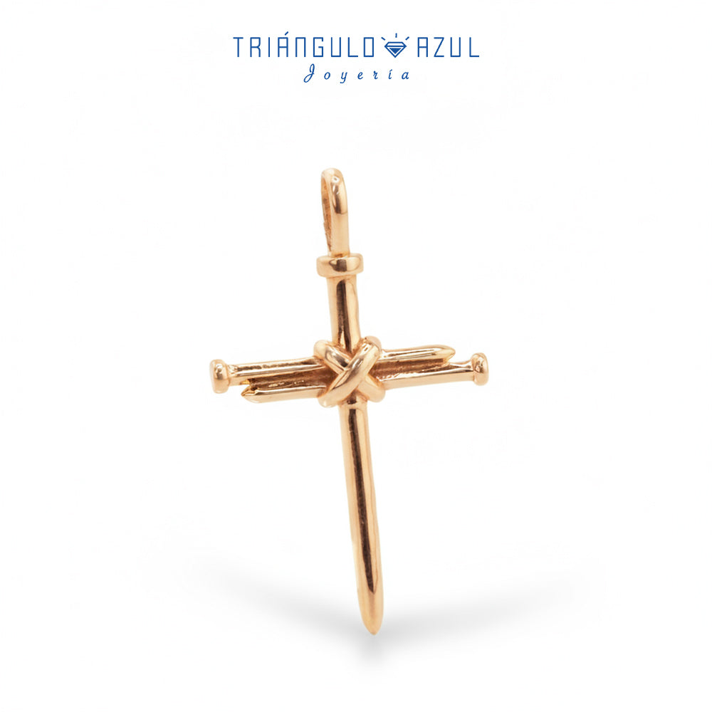 Dije Cruz Pico en Oro Amarillo de 14K