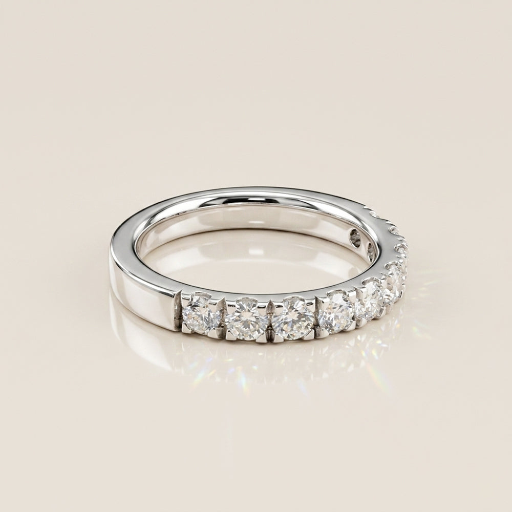 Churumbela Split Prong en Oro Blanco de 14K