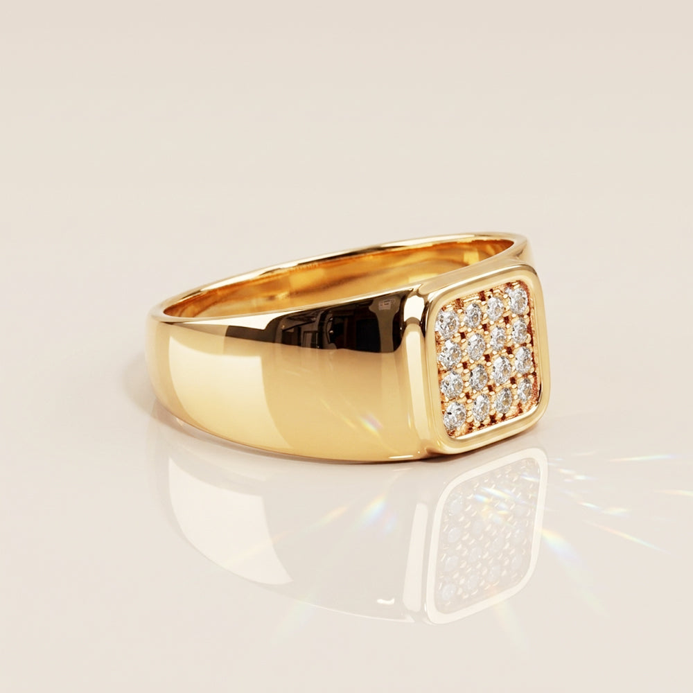 Anillo de Diamantes en Oro Amarillo de 14K