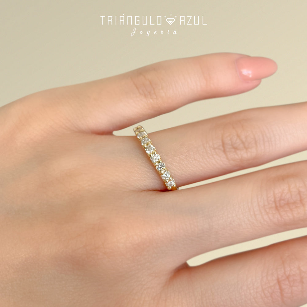 Churumbela U de Diamantes con 0.52 CTS Total en Oro Amarillo de 14K