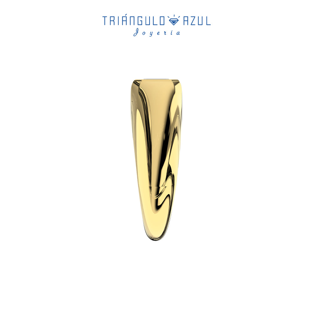 Anillo Chunkie de Zafiro con 0.91 CTS Total en Oro Amarillo de 14K