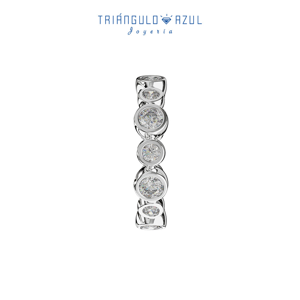 Churumbela de Diamantes Bicelados con 1.07 CTS Total en Oro Blanco de 14K