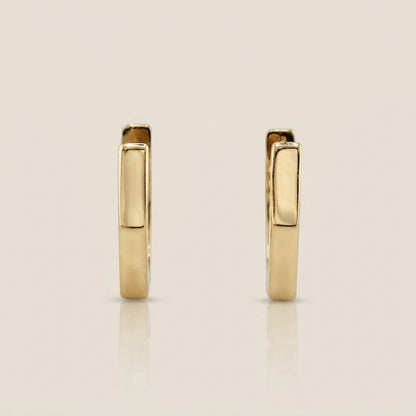 Aretes Hexagonales en Oro Amarillo de 10K