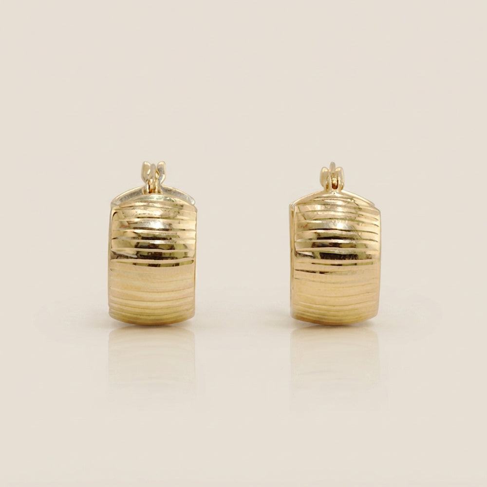 Aretes Redondos en Oro Amarillo de 10K