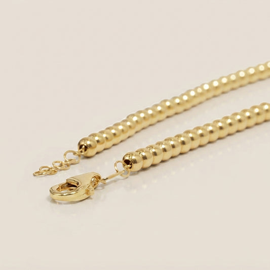 Pulsera de Bolitas en Oro Amarillo de 14K