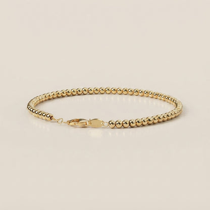 Pulsera de Bolitas en Oro Amarillo de 14K