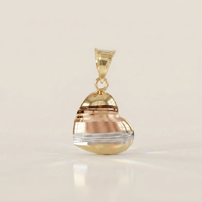 Dije Corazón en Oro Amarillo de 14K